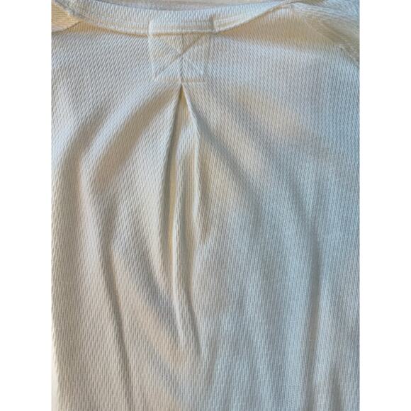 Free People White Thermal We the Free Long Sleeve Top Tee M Ivory Shirt - Picture 10 of 10